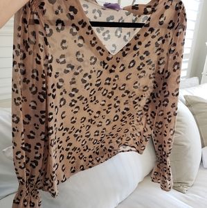Animal print blouse